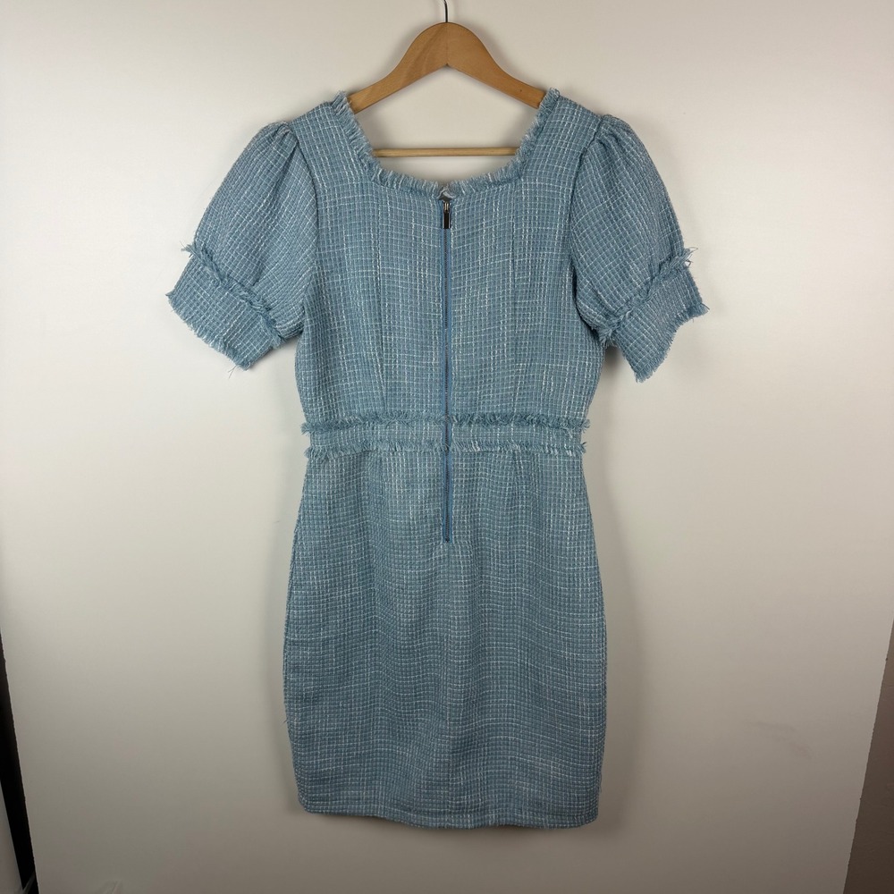 Ivy City Co‎ Claudia Dress Small Blue Tweed Old Money Classic Preppy Coquette - Picture 5 of 13
